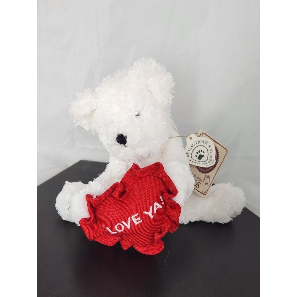 Boyd’s Bears IDO‎ LOVEYA White Soft Plush 6” Sitting Valentines Day “Love Ya”